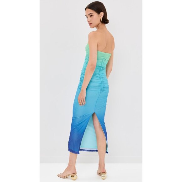 Runaway The Label Kendall Dress in Aqua Ombre XSmall New Womens Midi - Picture 14 of 16